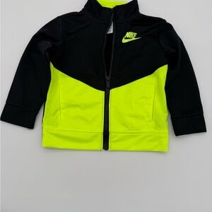 Nike Childs Track Suit Zip Jacket Black/Neon Green Size 18m